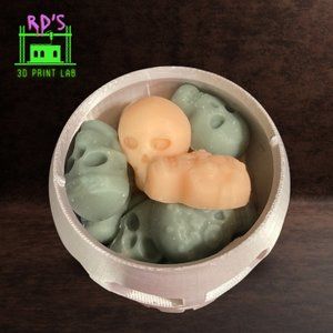 Metallic Silver 3d Skull With Gothic Wax Melts